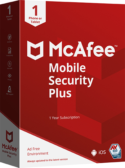McAfee Mobile Security PLUS (Android or iOS) 1-Gerät / 1-Jahr